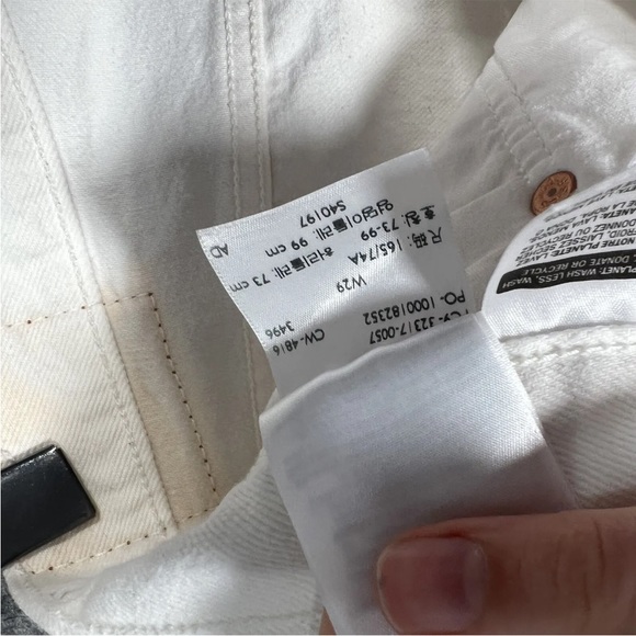 LEVIS 501 Shorts Size W29 Womens White Cotton Denim Button Up Summer Bottoms - Picture 9 of 12